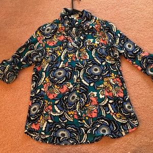Express  floral Portofino slim fit shirt Large